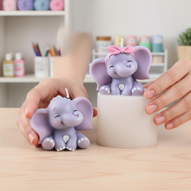 Soap Making Name - Sevimli 3D Fil Silikon Mum Kalıbı