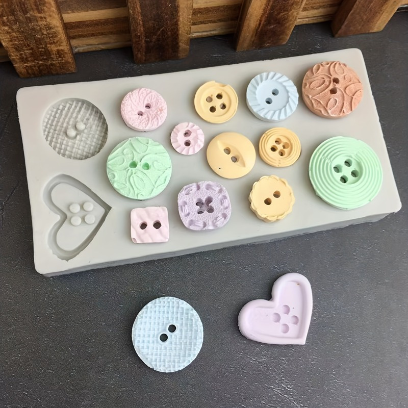 Soap Making Name - Düğme Şekilli Silikon Kalıp Sabun ve