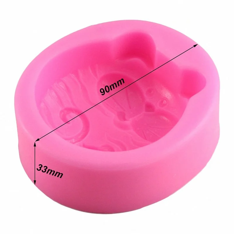 1PC Yapışmaz Silikon Kalıp 3D  - Soap Making Lye incelemesi ve fiyatı